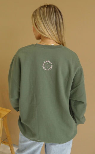 charlie southern: motherhood sweatshirt - green