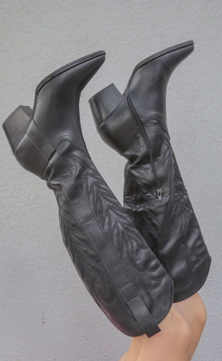 cash cowboy boot - black