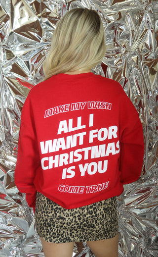 friday + saturday: all i want for christmas sweatshirt