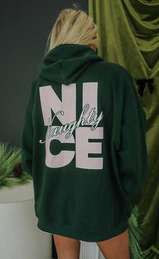 friday + saturday: kinda naughty kinda nice hoodie
