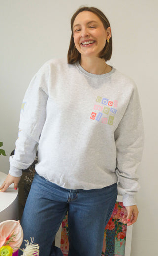friday + saturday: cool mom sweatshirt