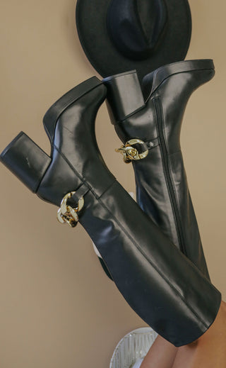 seychelles: no love lost chain leather boot