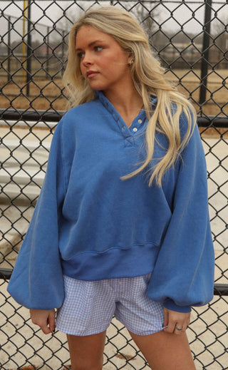 rise above sweater - blue