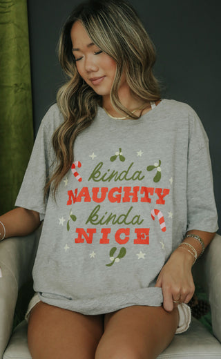 friday + saturday: kinda naughty kinda nice t shirt