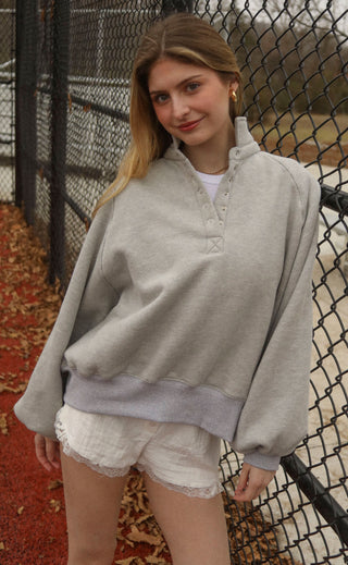 rise above sweater - grey