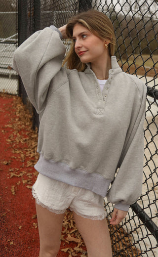 rise above sweater - grey