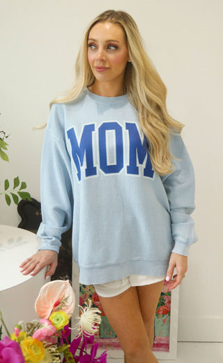 charlie southern: classic mom cord - blue