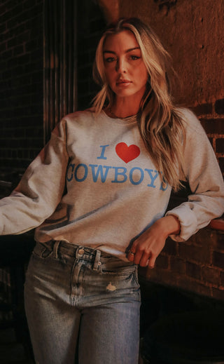 charlie southern: i love cowboys sweatshirt