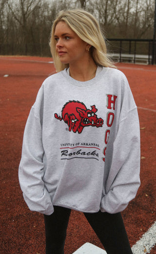 charlie southern: hogs stacked vault sweatshirt - grey
