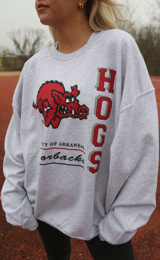 charlie southern: hogs stacked vault sweatshirt - grey