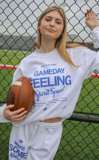 charlie southern: gameday feeling sweatshirt - blue
