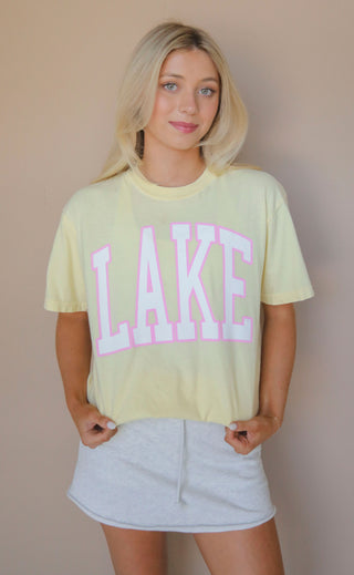 charlie southern: lake oversized t shirt - yellow