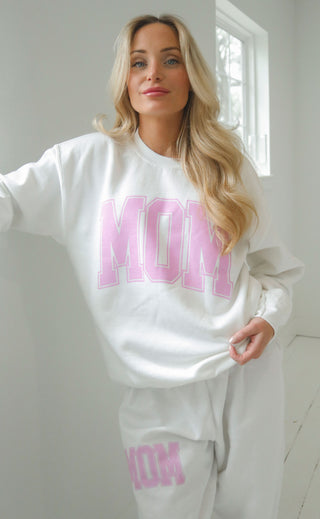 friday + saturday: mom sweatshirt - pink