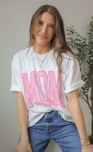 charlie southern: mom t shirt - pink