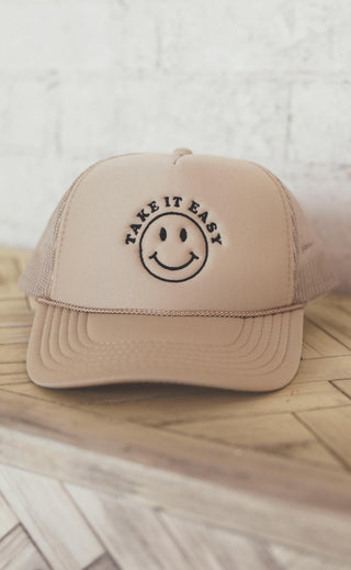friday + saturday: take it easy trucker hat
