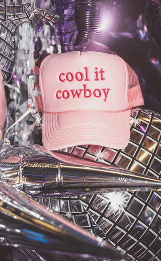 charlie southern: cool it cowboy trucker hat - pink