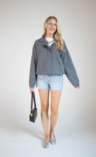 faith in you plaid bomber jacket