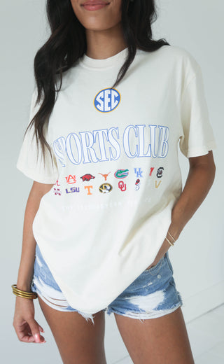 charlie southern: sec sports club tee - cream