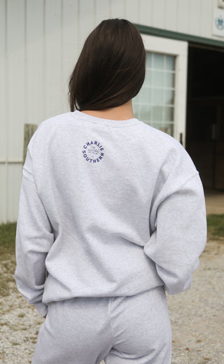 charlie southern: couch club sweatshirt - ash