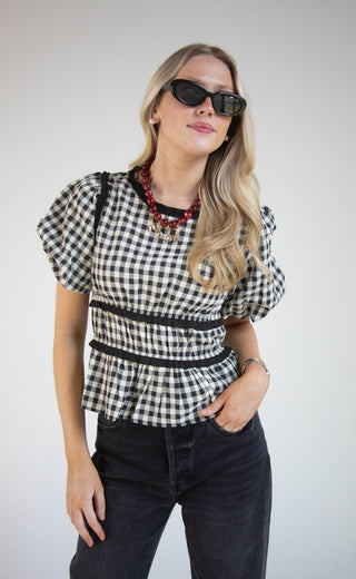 take your time gingham top