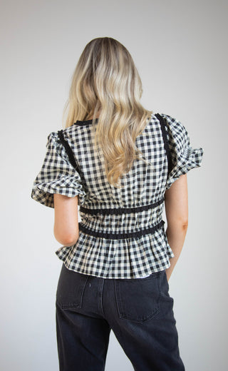 take your time gingham top