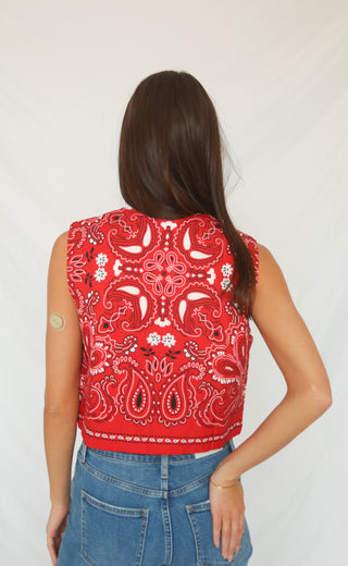 stagecoach bandana tie top
