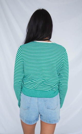 crisp lines cardigan - green
