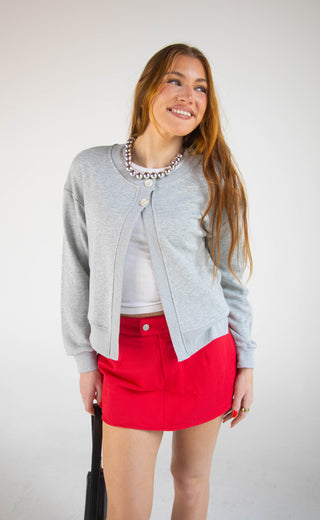 just enough cardigan - grey