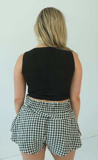 back to black button up tank