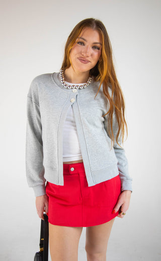 just enough cardigan - grey
