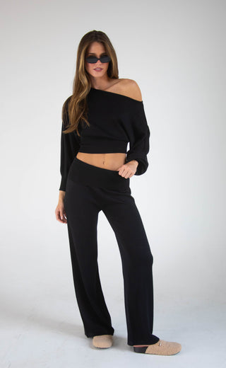 weekend travel lounge set - black