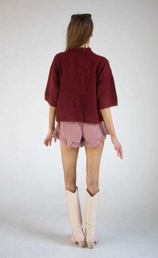 to the beat sweater - burgundy
