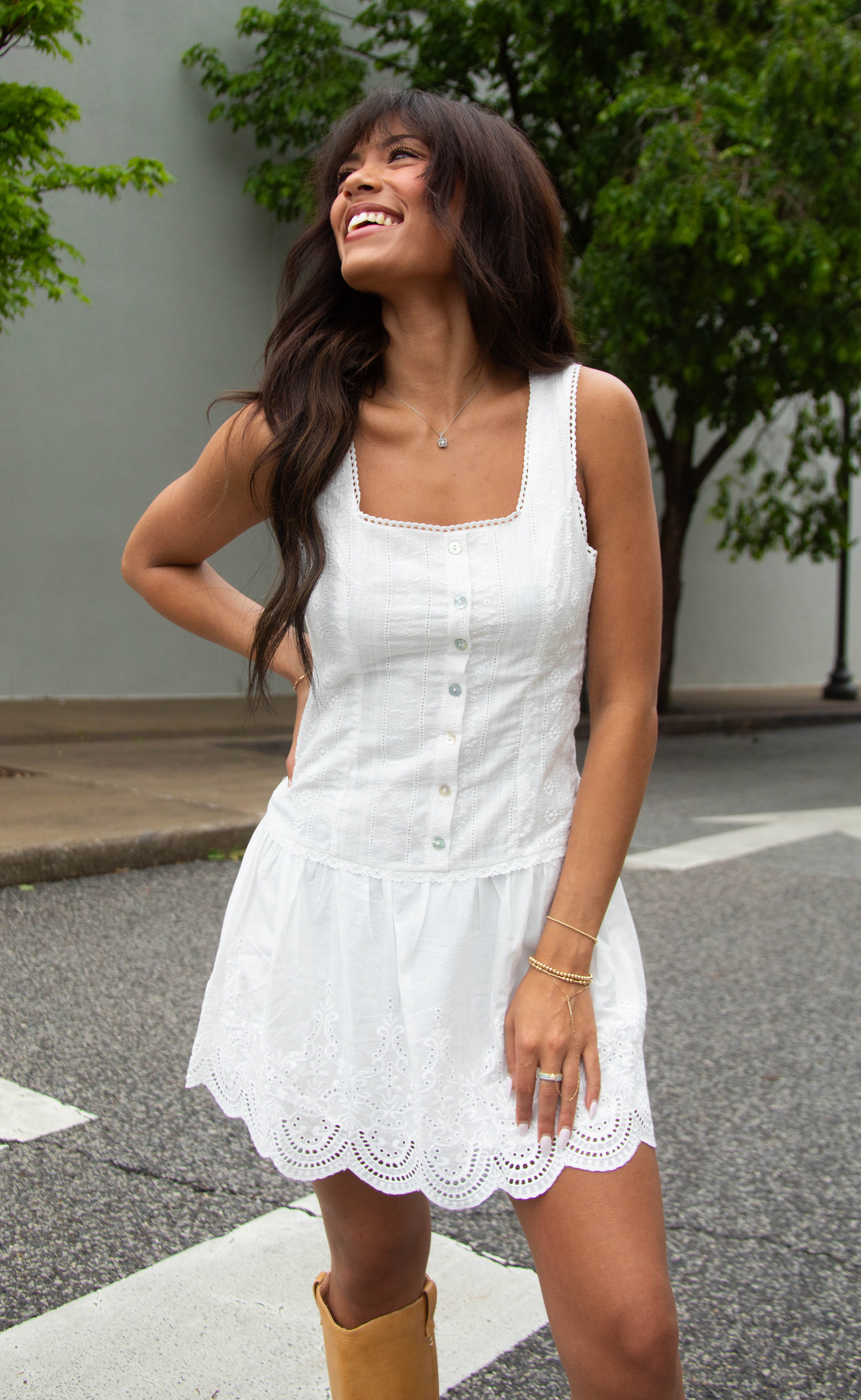 meant to be eyelet mini dress – Riffraff