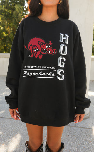 charlie southern: hogs stacked vault sweatshirt - black