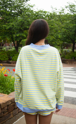 morning light striped terry set