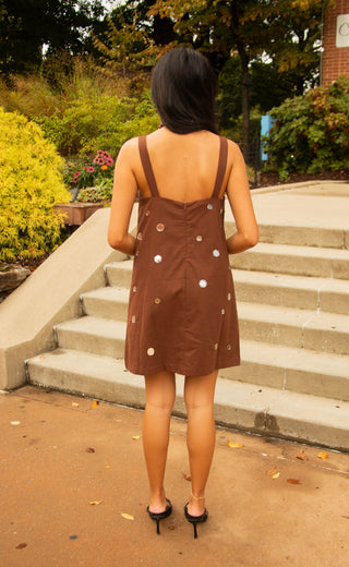 smoke and mirrors mini dress - chocolate