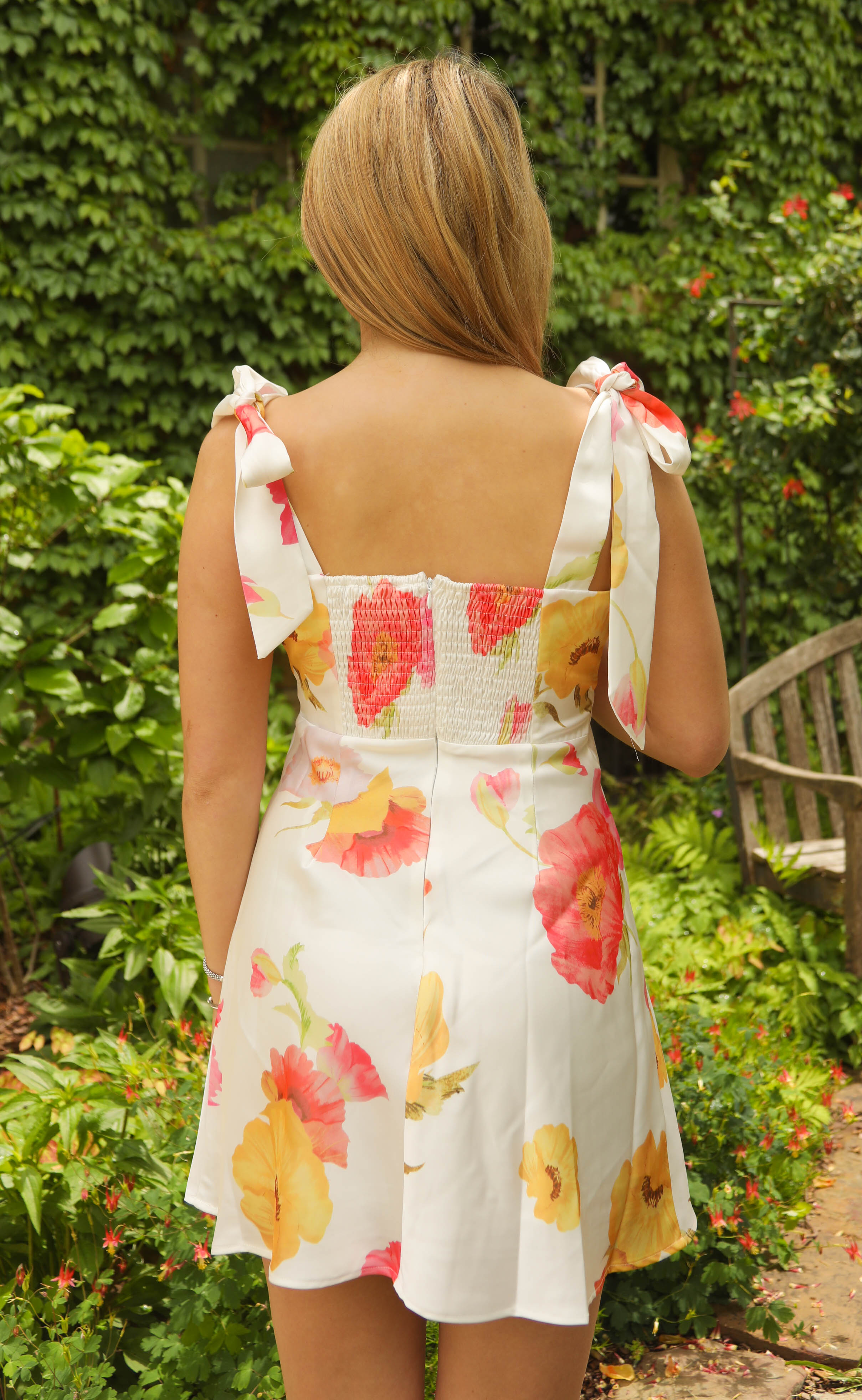blossom mini dress Sky Blossom Cutout Mini Dress Simply Me Boutique
