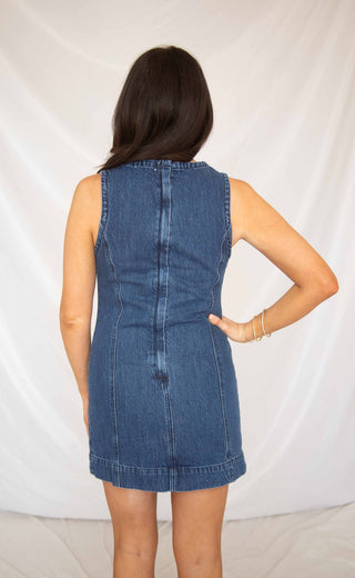 show me your mumu: boulevard mini dress - reservoir blue