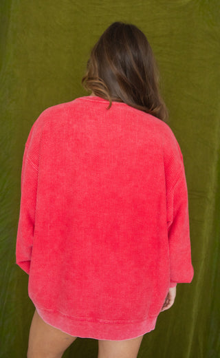 friday + saturday: merry corded sweatshirt