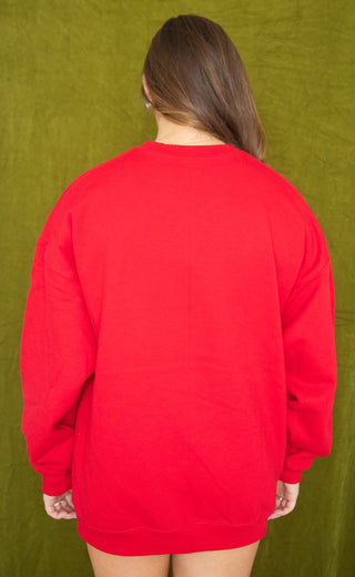 charlie southern: deck the hills sweatshirt - red