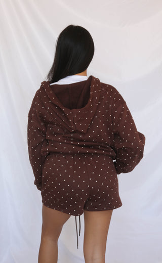 mocha polka dot set