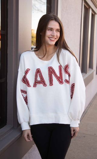 arkansas all star distressed pullover