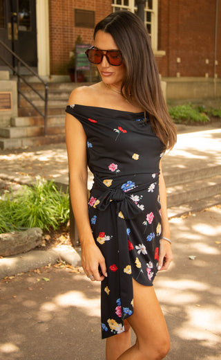 show me your mumu: callie cowl dress - falling floral