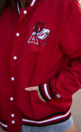 arkansas bomber jacket - leaning hog