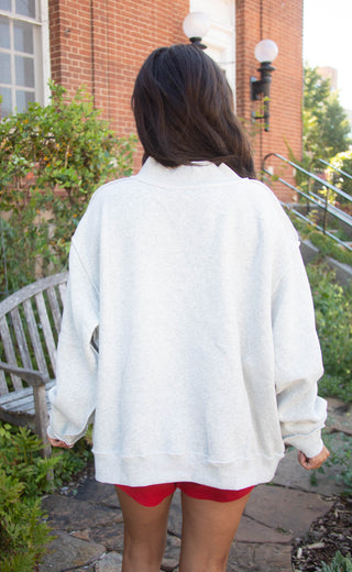 AR stripe mockneck - crimson stripe