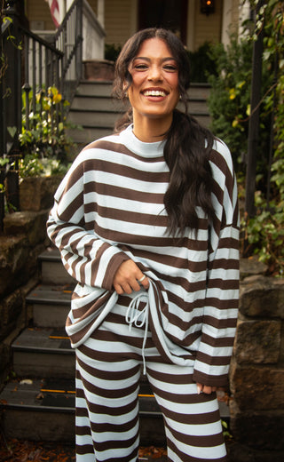 saving grace striped knit set