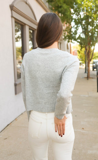 z supply: medina cardigan - light heather grey