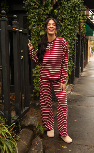 strawberry wine striped set