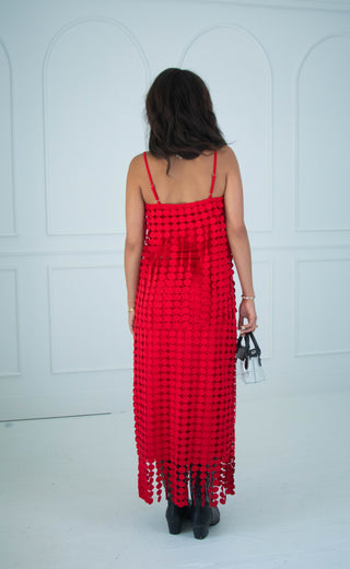 all together red fringe set