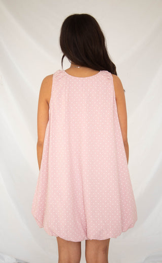 get the chance polka dot bubble mini dress